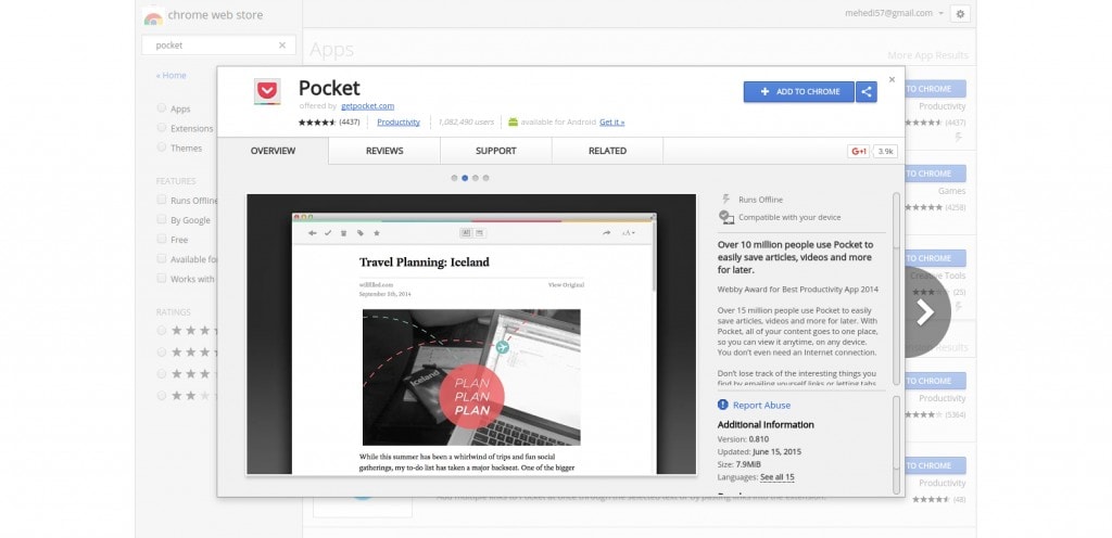 Browse Online Content Using Pocket