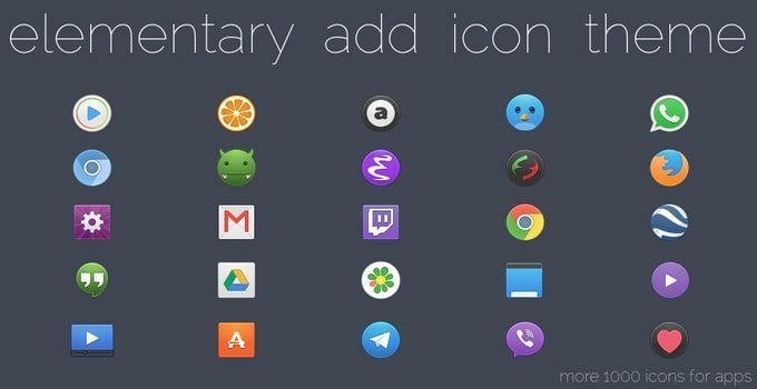 Elementar Adicionar Ícone Tema de Ícone