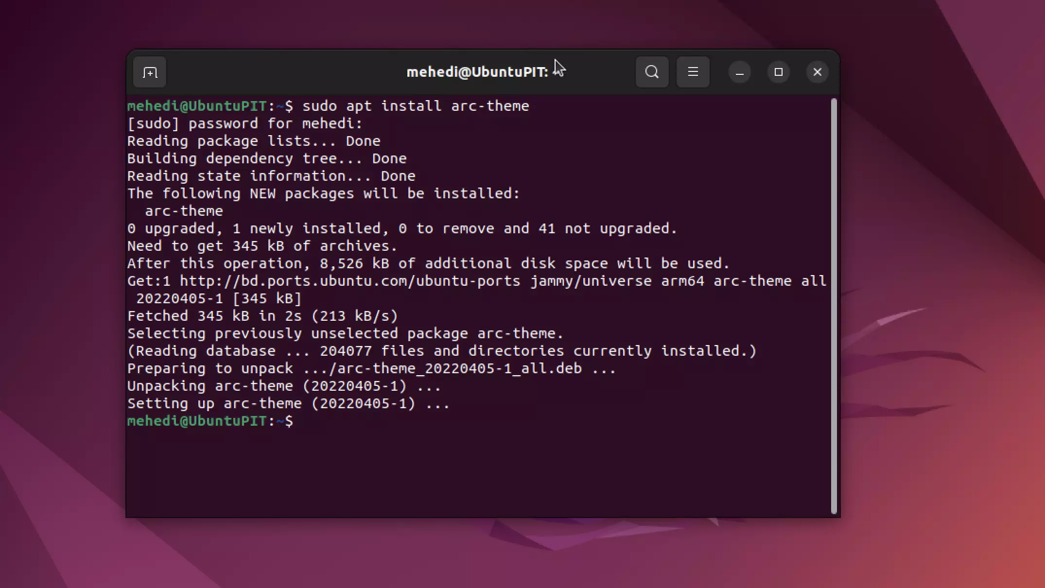 Install Arc GTK Theme on Ubuntu and Linux Mint