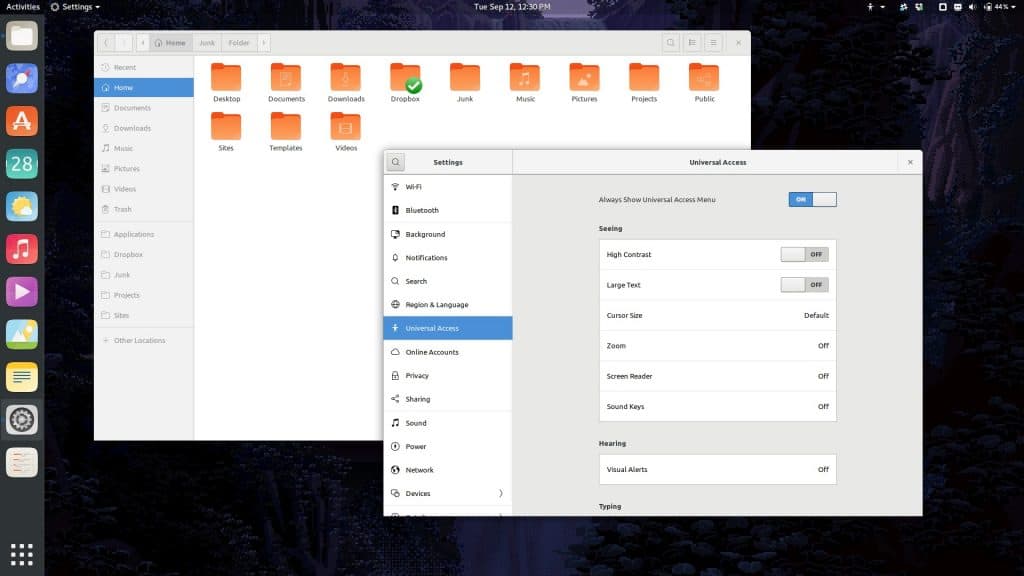 Suru icon on Gnome Desktop