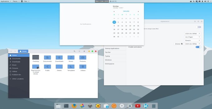 OSX-Arc-Shadow Theme, Disponível para Fedora, Ubuntu, Linux Mint, OpenSUSE e Outras Distribuições Linux