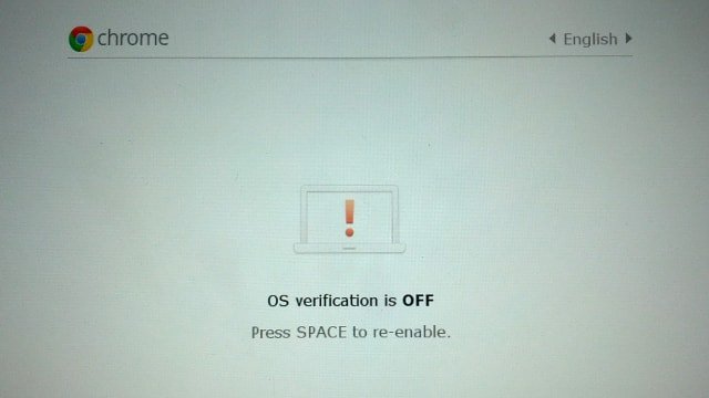 Chromebook Varification Option for On and Off