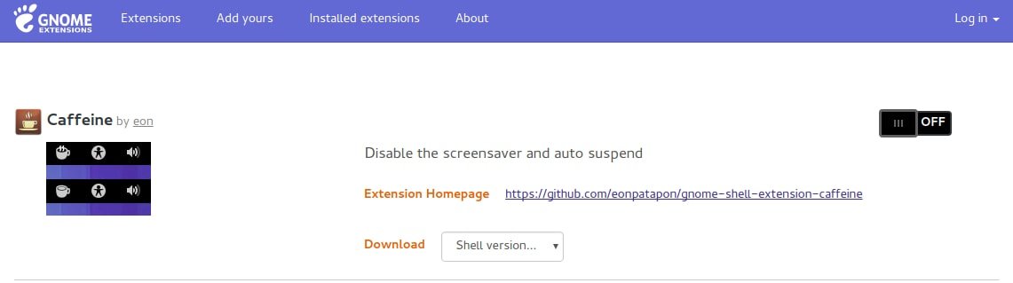 Gnome Shell Extension disable