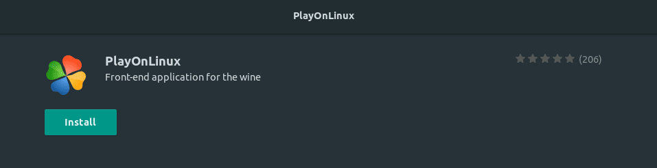 PlayOnLinux in software center