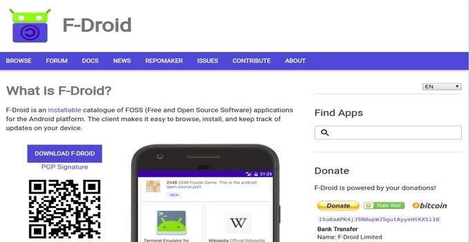 f_droid, Websites for Downloading Open Source Software