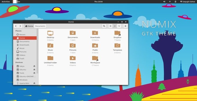 Numix GTK Theme for Ubuntu Gnome