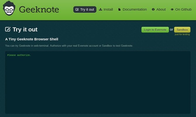 Geeknote - Evernote Console Client