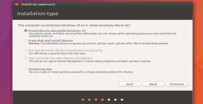 dual boot Ubuntu