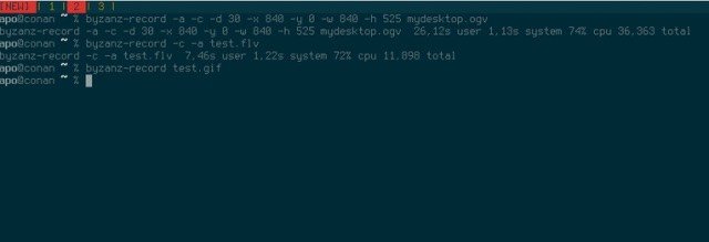 Byzanz for Linux Screencasting