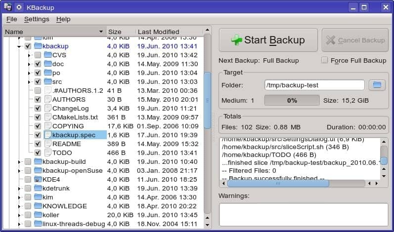 Kbackup