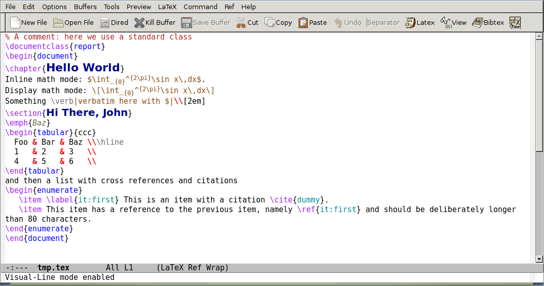 Emacs with AUCTeX