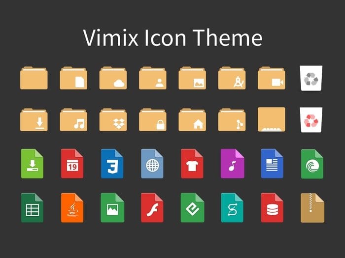 Vimix icon Theme