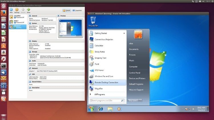 Windows 7 on Ubuntu 14.04