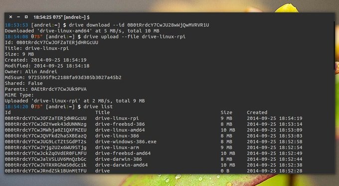 Gdrive - Cliente CLI Linux para Google Drive