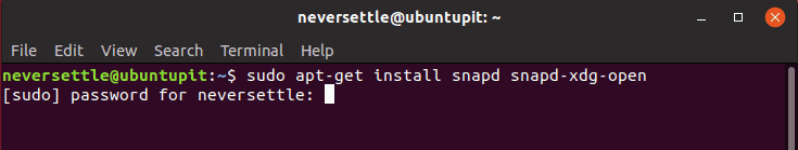 Install snapd daemon via Terminal