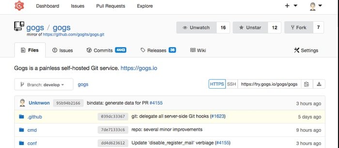 Gogs a GitHub alternatives