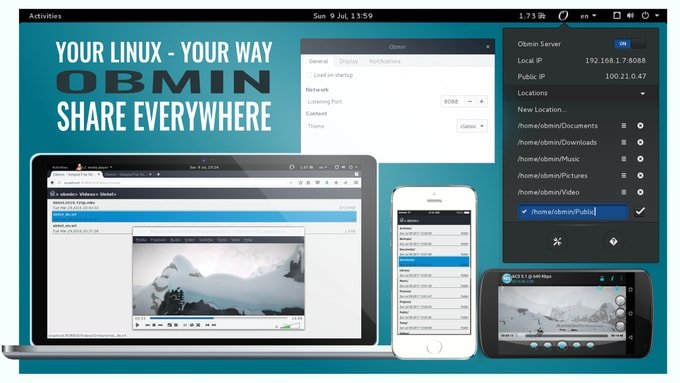 Obmin - HTTP File Server for GNU/Linux