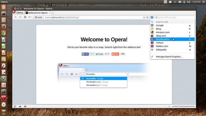 Opera Browser for Ubuntu Linux
