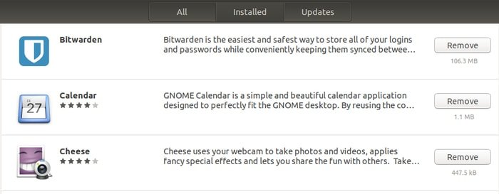 Remove software from Ubuntu software center