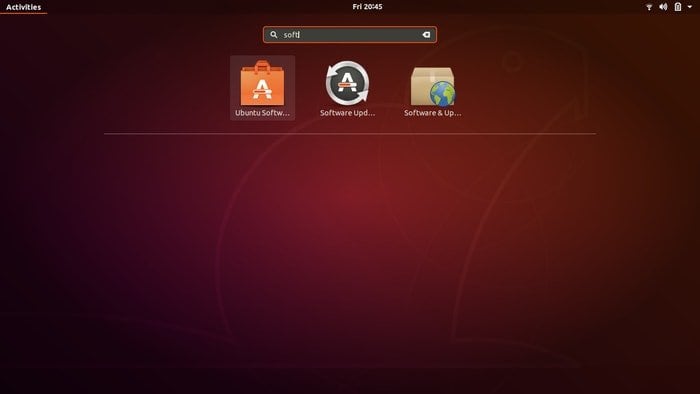 Buscar en el centro de software de Ubuntu