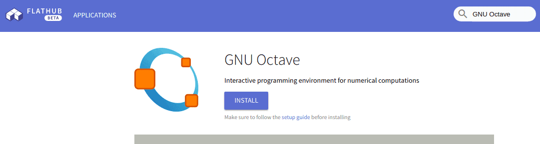 GNU Octave in FlatHub app store