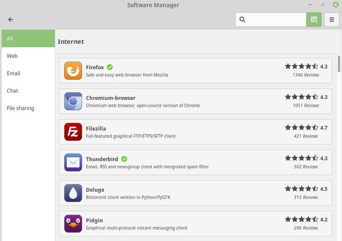 LLinux Mint Software Manager