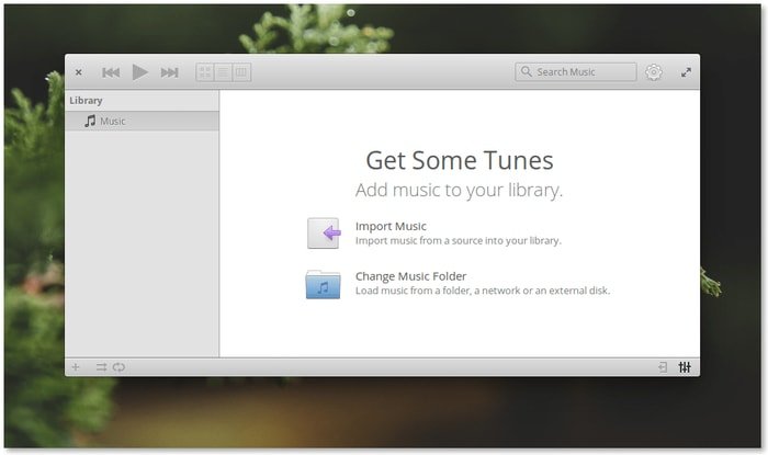 Linux Elementary OS Music App