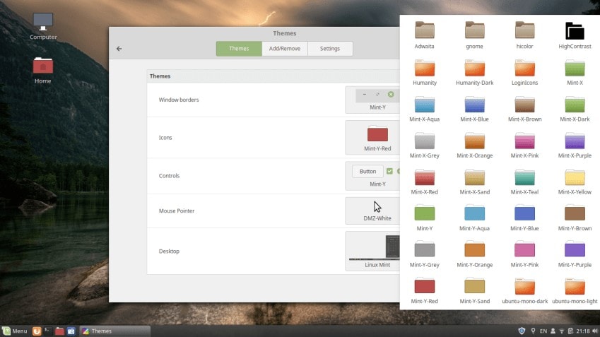 Linux Mint Themes and Icons