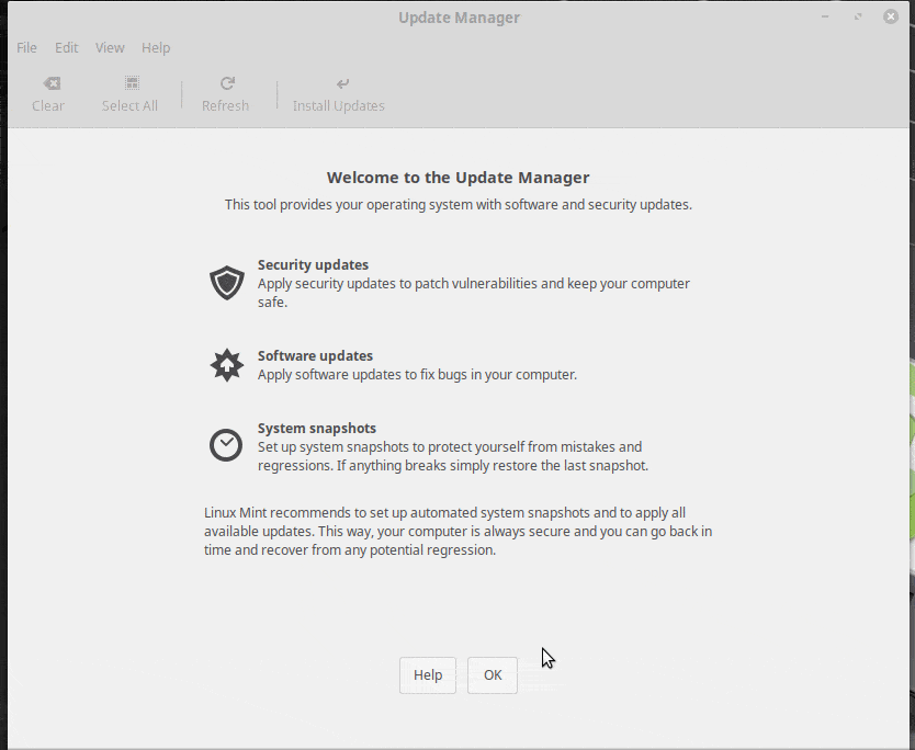 Linux Mint Update Manager