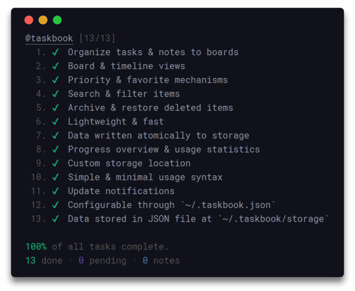 Taskbook - A Board-based Tasks and Notes App for Linux