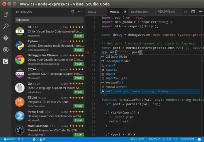 Visual Studio Code for Linux
