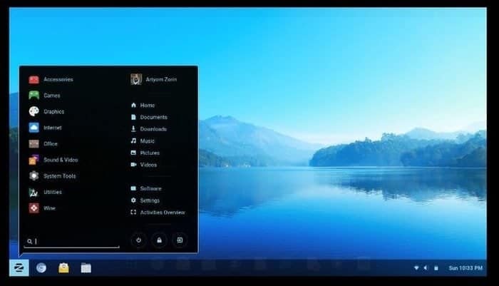 Zorin OS Windows Layout