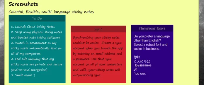 Cloud Sticky Notes Cloud Sticky Notes