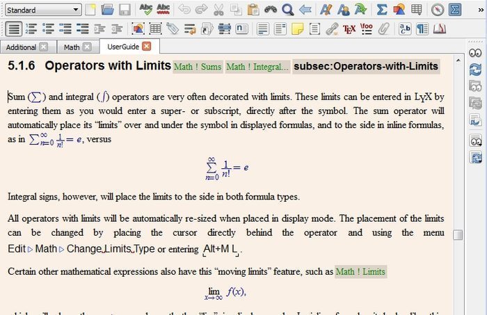 LyX – An Advanced but Simple Document Processor for Linux