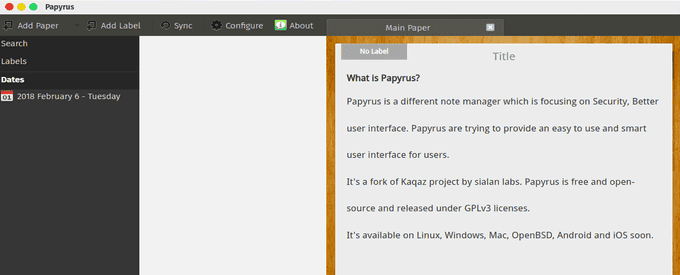 Papyrus – An Open-source and Multi-platform Note Manager