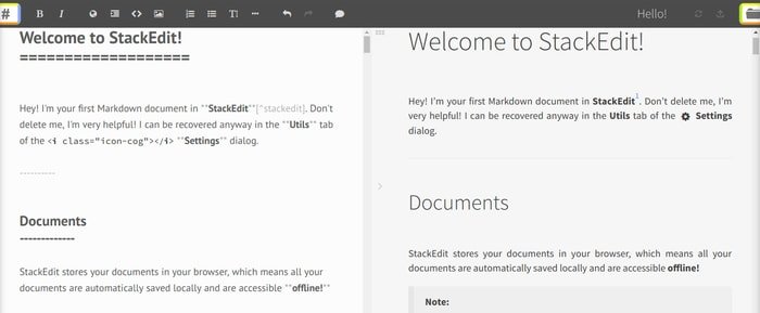 StackEdit – An Open-source and Modern In-Browser Markdown Editor