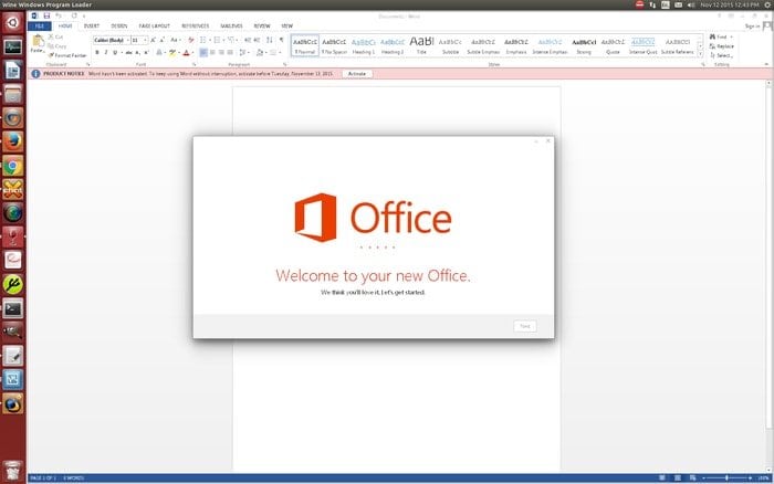 Windows Office Power Point on CrossOver Linux