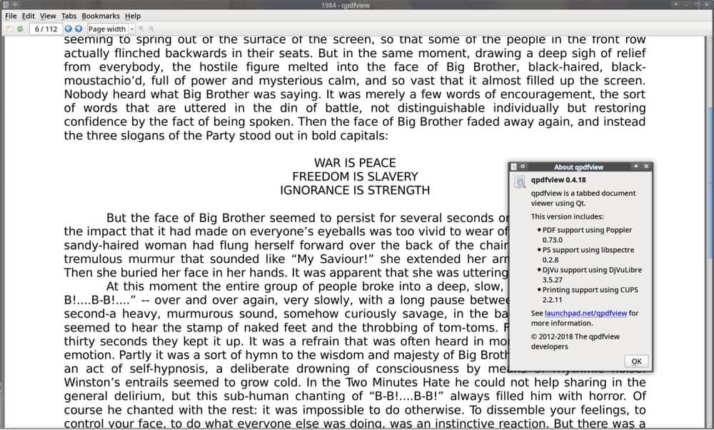 Qpdfview, Linux PDF viewer