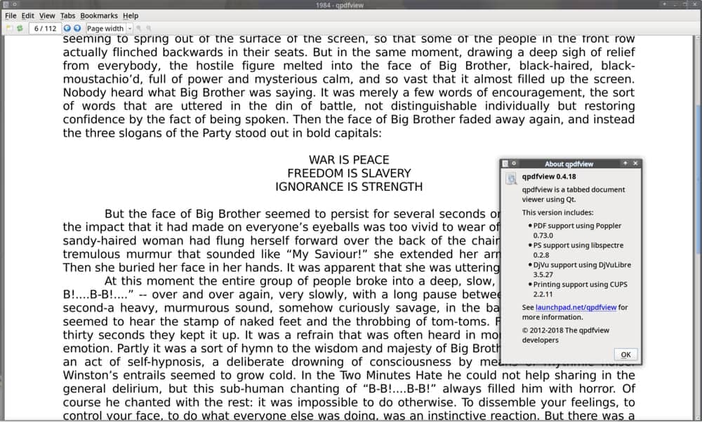 Qpdfview, Linux PDF viewer