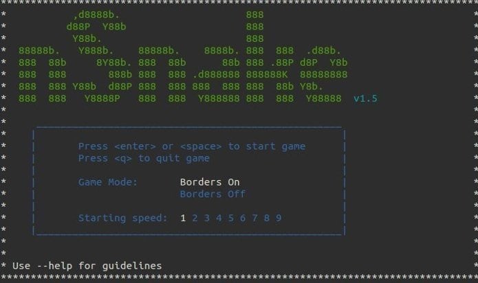 nSnake - Linux Terminal game