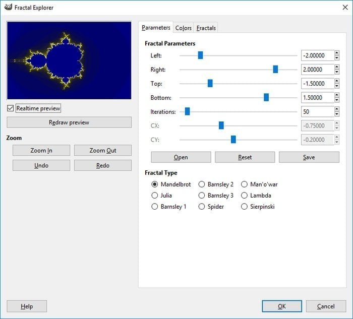 GIMP-fractal software