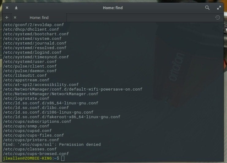 linux commands for search and re