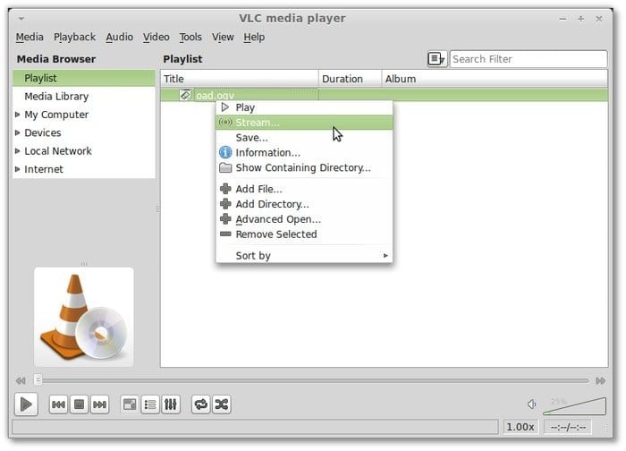 VLC Radio Streaming Software for Linux