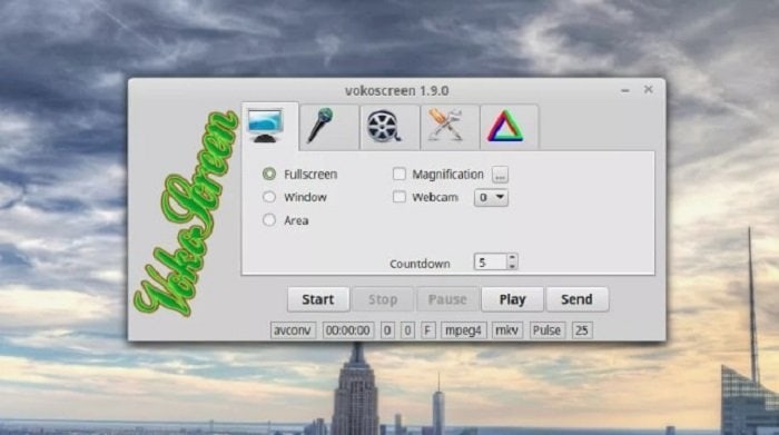vokoscreen-Linux camera software