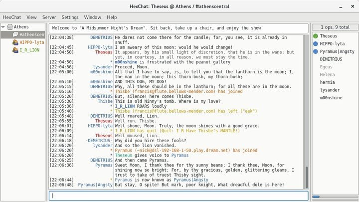 HexChat in IRC clients for Linux