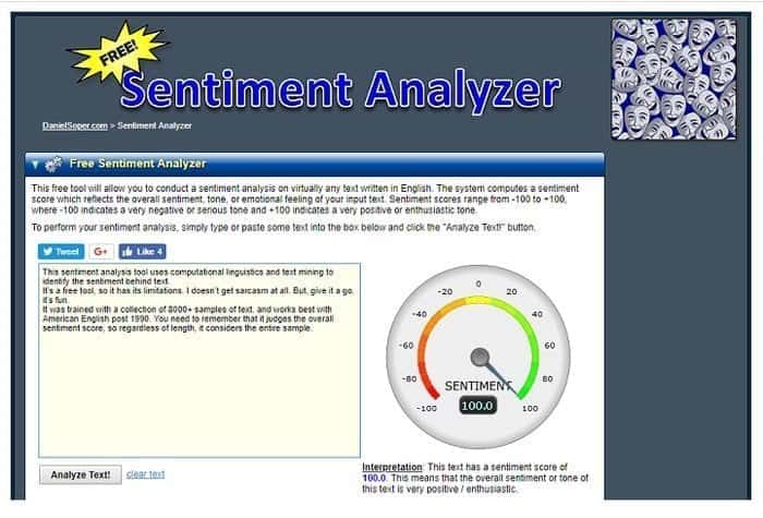 sentiment analysis of social media