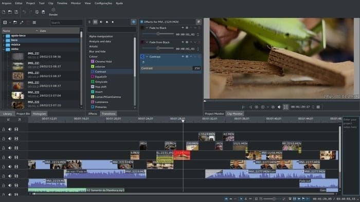 Kdenlive - Multi-track video editing