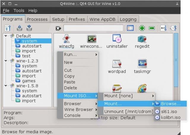 Q4Wine in best Windows emulators for Linux