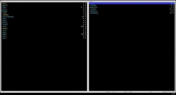 Vifm console file manager for Linux