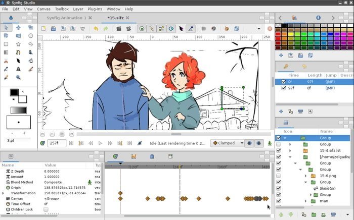 synfig vector graphics software